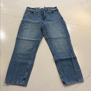 Abercrombie & Fitch Women's The Mom High Rise Blue Jeans